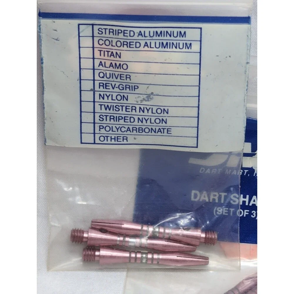(4) Silver DMI Dart Mart Inc Dart Shafts Striped Aluminum
